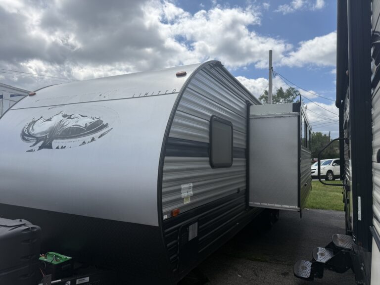 2019 Grey Wolf 26DBH Slide-Out Exterior View